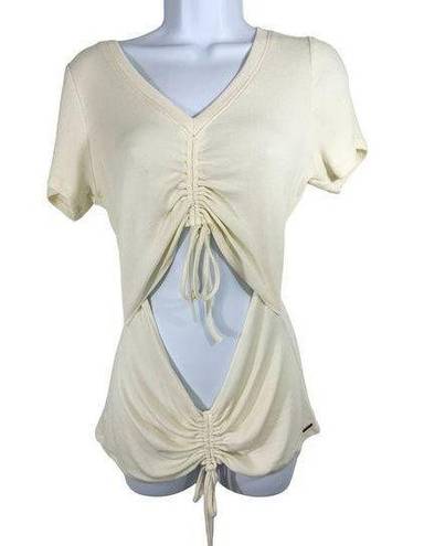 n:philanthropy  Women's NEW SZ S Miley - Top Pearl V-neck Short Sleeves Top