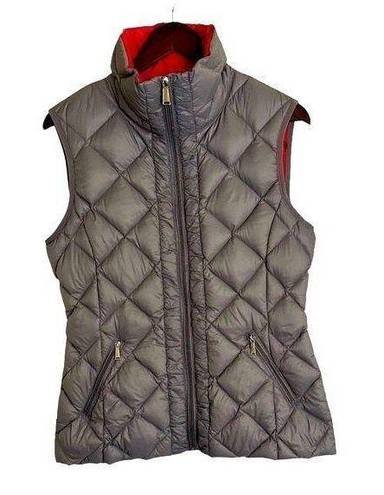 BCBGeneration  gray/pink zippered puffer vest women medium