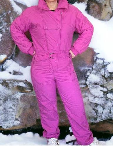 One Piece Rare Vintage Europa  Snowsuit Ski Suit for Women in Pink Size 10