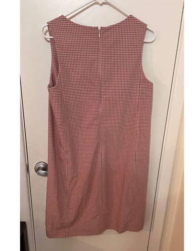 W By Worth  PINK CHECKED SHIFT DRESS WOMENS SIZE 6