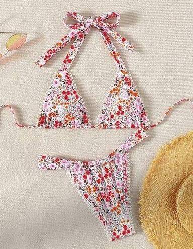 Floral cheeky bikini Multi