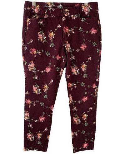 St. John’s Bay  floral straight leg women’s Size 8