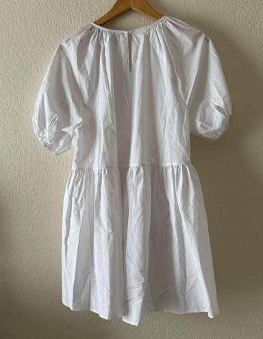 Hill House  The Francesca Top White 100% Cotton Short Sleeve Hi Lo Blouse S NWT