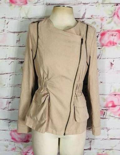 Miami 🔥5 for $25 sale🔥  khaki asymmetric zip lightweight moto jacket