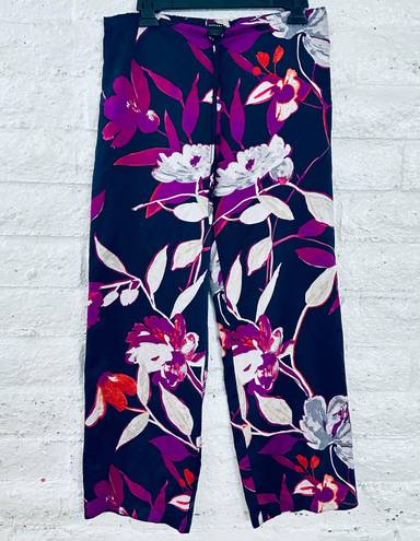 Natori Floral Pajama Pants Size S Black Floral Super Soft
