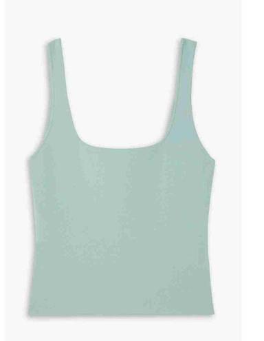 Vince  teal Scoop Neck Wide Straps Solid Color Tank Top Size XL B55