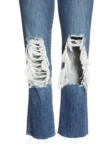 L'Agence L’Agence Jordan Ripped Distressed High Waist Crop Straight Leg Jeans Size 24