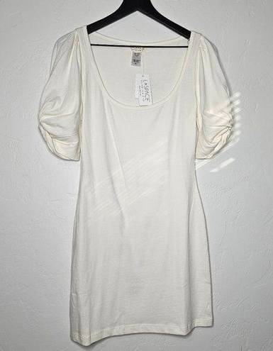 l*space L *  Melrose Bodycon Mini Dress with Puf sleeves in Small Cream Color NWT​