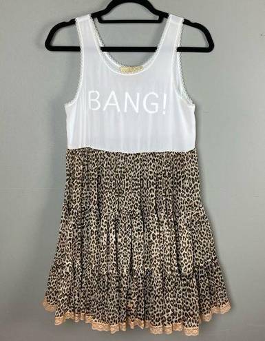 Wildfox  White Label Dress BANG! Leopard Print Extra Small XS