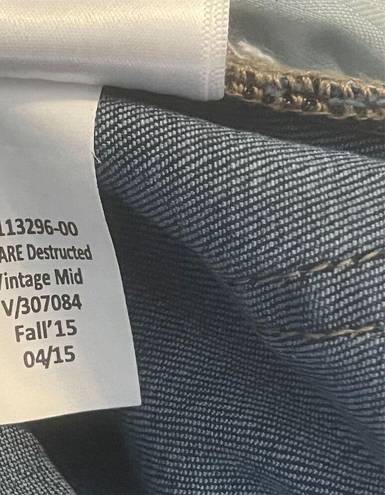 Gap  Flare Jeans Women's Size 2 Blue Mid Wash Distressed 5-Pocket Zip Closure