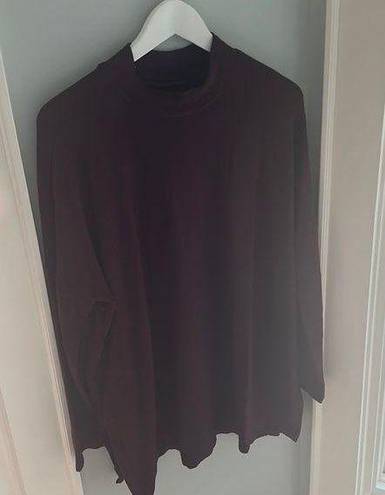 Lou & grey  Maroon Mockneck Tunic Sweater