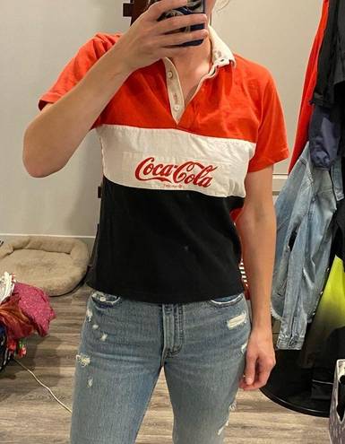 Coca-Cola Vintage  90s retro collared polo shirt Small