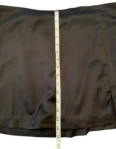 Abercrombie & Fitch Black Satin Mini Skort Size Large