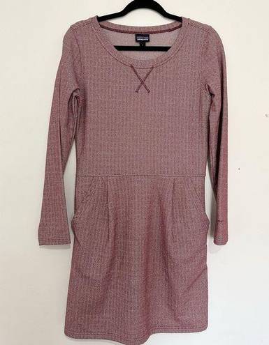 Patagonia  Long Sleeve Dress Mini With Pockets Small Casual herringbone print