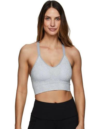 Rbx Active RBX Women's Ice Blue Seamless Jacquard Sports Bra