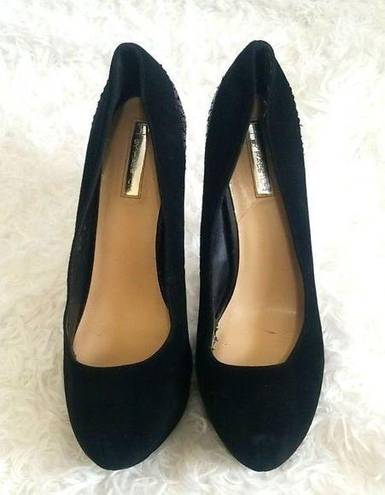 H by Halston Halston Black Suede Pumps Sz 9.5B