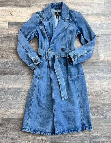 House of Harlow NWOT  Denim Trench Coat Size Small