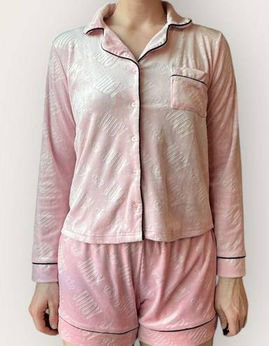 Juicy Couture  Velour Velvet Pink PJ Set Size M