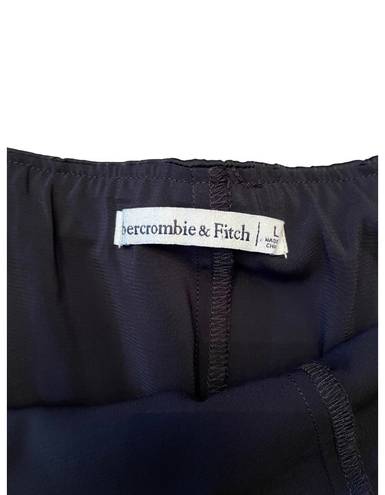 Abercrombie & Fitch Black Satin Mini Skort Size Large