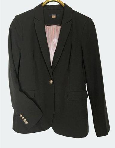 Tommy Hilfiger  Womens 8 Black Single Breasted Blazer Jacket Classic Preppy