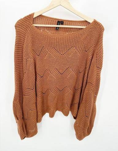 The Moon  & Madison Brown Oversized Knit Pullover Sweater Women's Size Large L