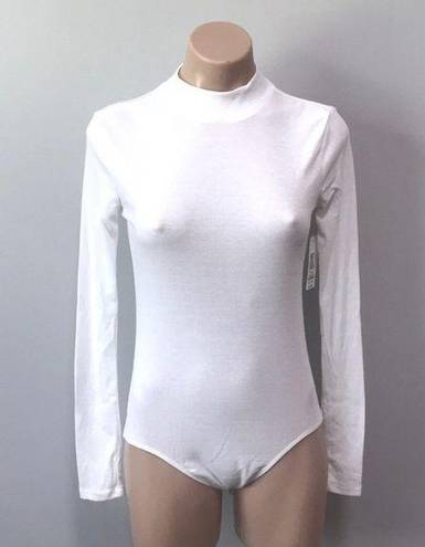 No Bo  No Boundaries White Ribbed Bodysuit Medium