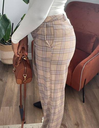 LIONESS  Bond Check Pant Plaid Trousers