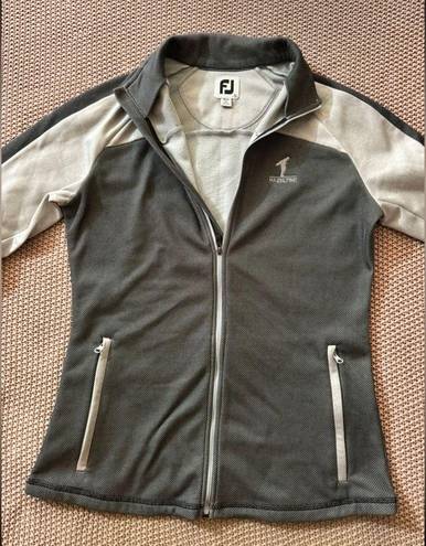 FootJoy  Golf Jacket Womens  Full Zip Mock Collar Thumbholes Hazeltine Logo Sz S