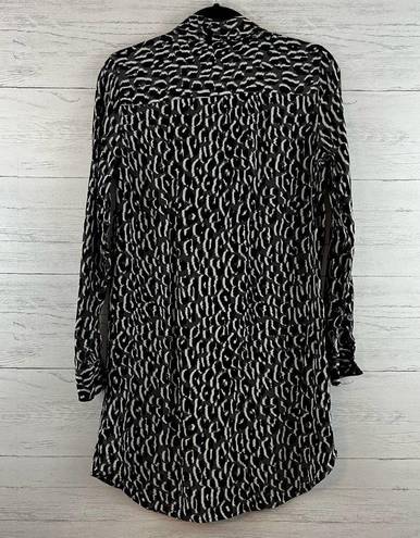 Equipment  Leopard Print Silk Button Down Blouse Size S