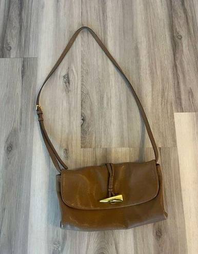 DKNY  Cow Leather Chocolate Boho Shoulder Bag