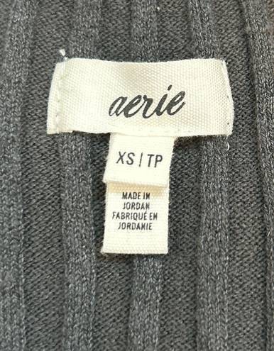 Aerie XS Charcoal Buttoned Cardigan Sweater