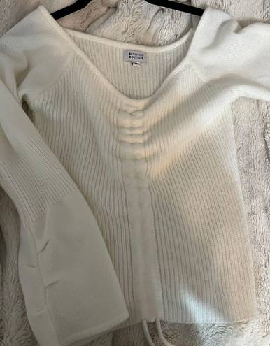 Beginning Boutique White Knit Top