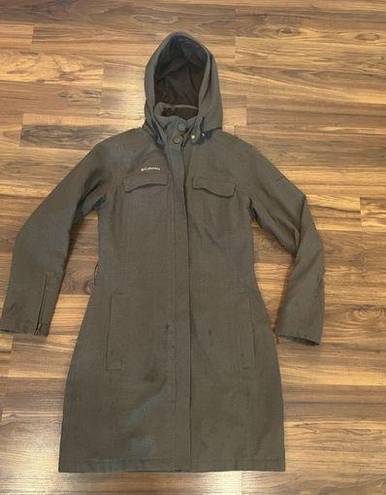 Columbia  Women"s Titanium Ski Parka Jacket Omni-Tech W/ Hood Brown Sz XS