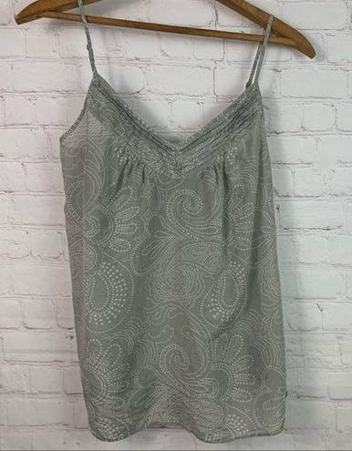 Tommy Hilfiger  lightweight light gray white subtle print cotton silk cami top 6