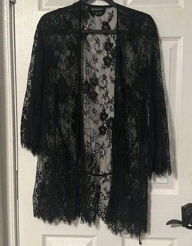 INC Women’s  lingerie robe, size S, black