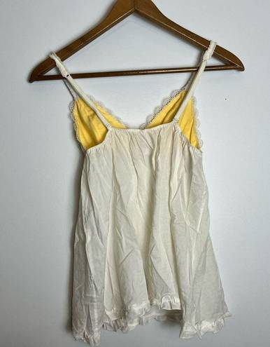 Victoria's Secret  Angel White Yellow Lace Negligee Lingerie Teddy