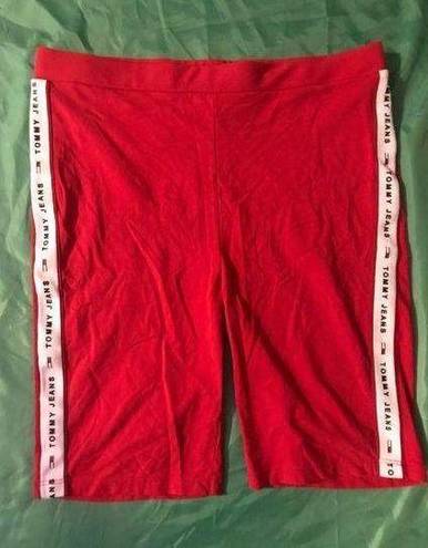 Tommy Hilfiger  Jeans Women’s Red Biker Shorts Size L