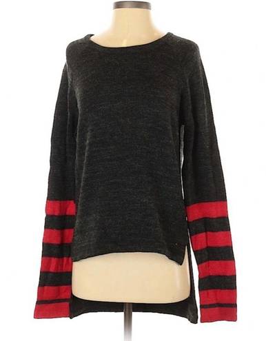 SEEK the Label  Striped Pullover Gray and Red Oversized Sweater Size XS