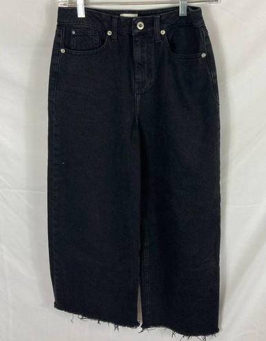 River Island  Capri Jeans Raw Hem Black Size 8R