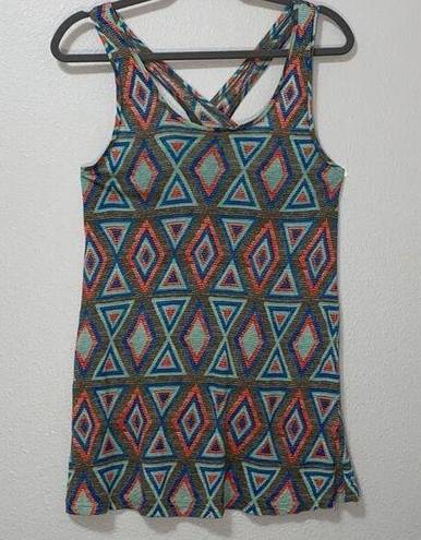 Rubbish  Tribal Multi Color Print Tank Top