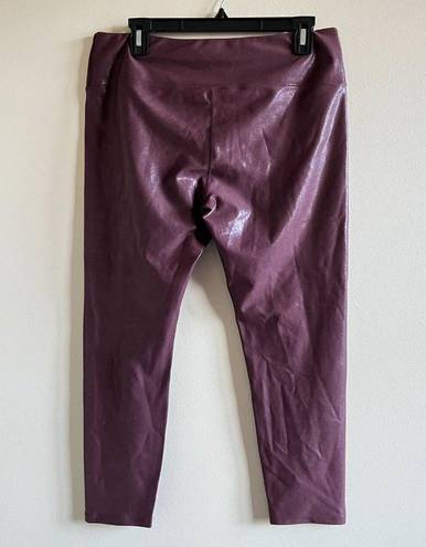 Lulus  Burgundy Vegan Leather High-Waisted Trousers Ankle Crop Pants Womens Sz XL