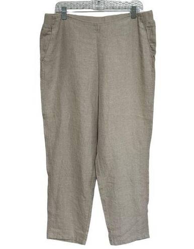 J.Jill  Love Linen 100% Linen Pull-On Pants in Beige - Size L