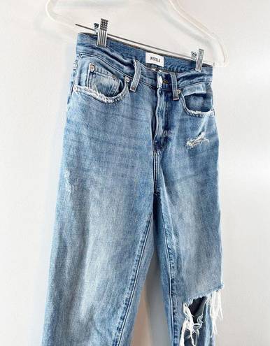 Pistola  Presley High Rise Distressed Relaxed Roller Jeans Denim Blue 24