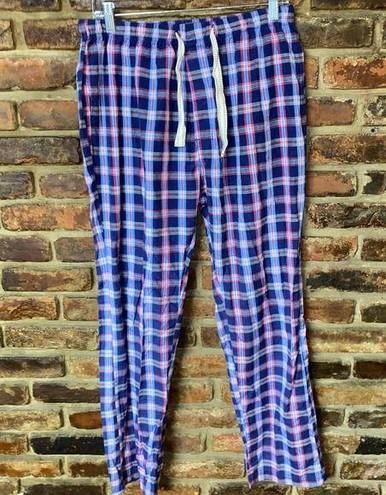 Krass&co Embassy Clothing  Pink Blue Plaid Sleepwear Pajama Pants Women's Size Large