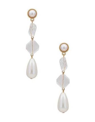 Ettika  Drop Earring Pearls Clear Womens Size OS