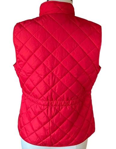 St. John’s Bay NWT ~ ST JOHNS BAY Cabaret Red Quilted Pockets Sleeveless Vest ~ Women's MEDIUM