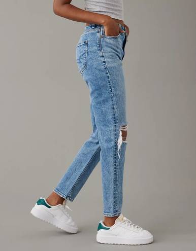 American Eagle Strigid Ripped Mom Jean