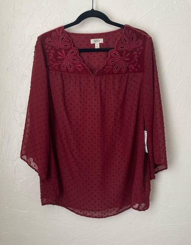 Style & Co NWT  eyelet blouse▪️size 1X