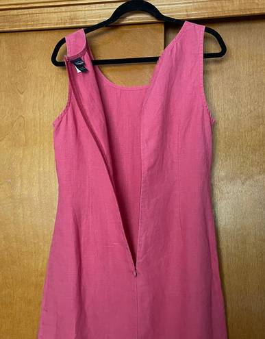 Patagonia Vintage Pink 100% Hemp Sleeveless Shift Dress Size 12