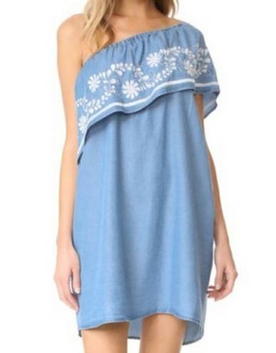 Rebecca Minkoff  Embroidered One Shoulder Dress